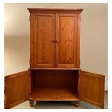 Wooden Entertainment Armoire Cabinet with Double Doors