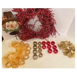 Autumn and Winter Holiday Decoration Set with Wreath, Napkins, and Ornaments