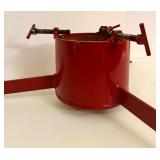 Artificial Christmas Tree Topper with Vintage Metal Tree Stand