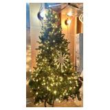 Pre-Lit Artificial Christmas Tree with Star Topper and Storage Bag