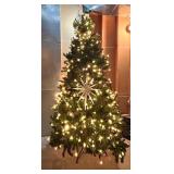 Pre-Lit Artificial Christmas Tree with Star Topper and Storage Bag