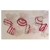 Christmas Themed Decoration Set with Poinsettia Plate and Sleigh