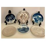 Set of 6 Collectible Decorative Plates from 1967 to 1981