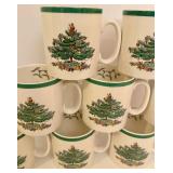 Set of 9 Spode Christmas Tree Mugs S3324 P England