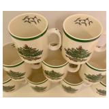 Set of 9 Spode Christmas Tree Mugs S3324 P England