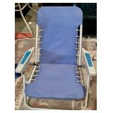 Set of 2 Folding Reclining Beach Chairs with RIO and Canvas Design