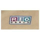 Set of 2 Folding Reclining Beach Chairs with RIO and Canvas Design