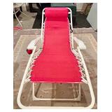 Set of 2 Folding Reclining Beach Chairs with RIO and Canvas Design