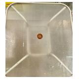 Outdoor Patio Set with Glass Table and 2 Chairs