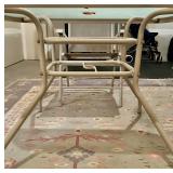 Outdoor Patio Set with Glass Table and 2 Chairs