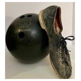 Vintage 1969 Brunswick Bowling Set with Two Bags and Shoes