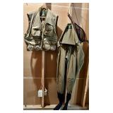 Orvis Fishing Outfit: Vest, Waders & Net - Size L/LSH