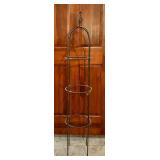 Tall Metal Plant Stand with Decorative Top