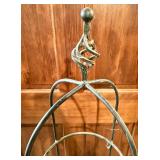 Tall Metal Plant Stand with Decorative Top