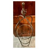 Tall Metal Plant Stand with Decorative Top