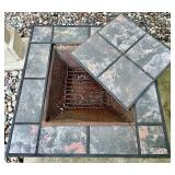 Tile-Top Metal Fire Pit in Used Condition