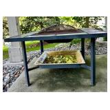 Tile-Top Metal Fire Pit in Used Condition
