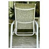Set of 2 Outdoor Plastic Chairs and 1 Textile Chaise Lounge