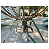 Vintage Metal Plant Stand with Basket Design