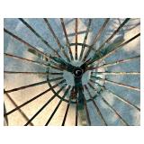 Vintage Metal Plant Stand with Basket Design