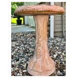 Vintage Terracotta Bird Bath with Grapevine Design