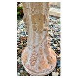 Vintage Terracotta Bird Bath with Grapevine Design