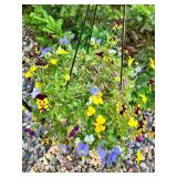 Vibrant Mixed Color Hanging Flower Basket with Hook