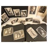 Vintage Photograph Album Collection with Baby Shoes and Portraits