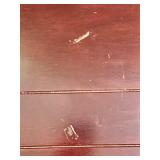 Antique Mahogany Oval-Top Serving Cart with Brass Accents