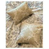 Modern Southern Home King Comforter Set with Decorative Pillows