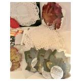 Assorted Decorative Table Doilies and Leaves Collection
