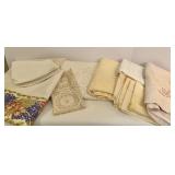 Collection of Vintage Lace and Embroidered Table Linens
