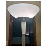 Stainless Steel Floor Lamp with Frosted Glass Shade