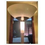 Stainless Steel Floor Lamp with Frosted Glass Shade