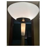 Stainless Steel Floor Lamp with Frosted Glass Shade