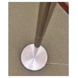 Stainless Steel Floor Lamp with Frosted Glass Shade
