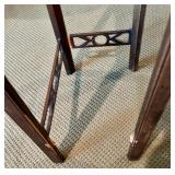 FOR PARTS OR REPAIR Furniture Lot: Coffee Table, Side Table, and Chair Set with Unique Metal Base