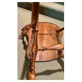 FOR PARTS OR REPAIR Furniture Lot: Coffee Table, Side Table, and Chair Set with Unique Metal Base