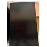 Set of 2 Black Metal Vertical File Cabinets with Four Drawers