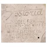 Vintage Fostoria Model 52X Iron and Sisan French Steam Iron