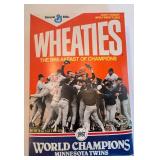 Set of 2 Wheaties Boxes: 1987 & 1991 World Champions Minnesota Twins Edition