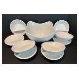 ASA Selection Germany Modern Porcelain Bowl Set for Bread & Herbed Olive Oil