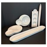 Set of ASA Selection Porcelain Serving Dishes from Germany including Dishes for Herbed Olive Oil