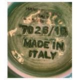 Set of 11 Green Majolica Leaf Pattern Plates and 7 Bowls