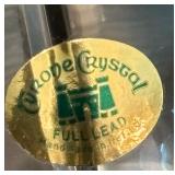 Pair of Tyrone Irish Crystal Baby Letter Block and Football Figurine