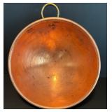 Copper Round Mixing Bowl Set with Vintage Copper Colander