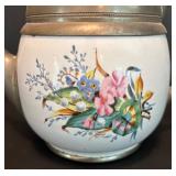 Vintage Manning, Bowman & Co Porcelain Teapot & Bowl with Floral Design by R.C. & C. L Portugal