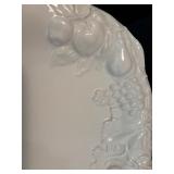 Vietri Italian Made Ceramic Platter with Fruit Relief Design