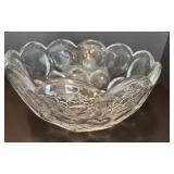 Vintage Heisey Glass Punch Bowl Set with 8 Cups