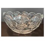 Vintage Heisey Glass Punch Bowl Set with 8 Cups